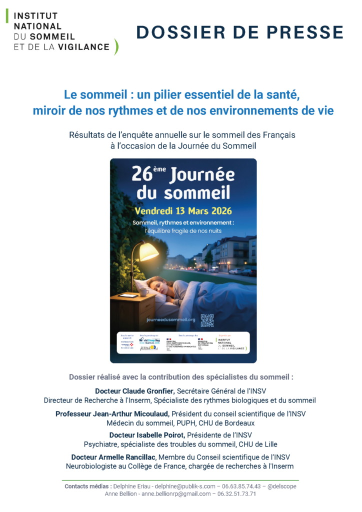 Espace Presse - INSV Institut National du Sommeil et de la Vigilance